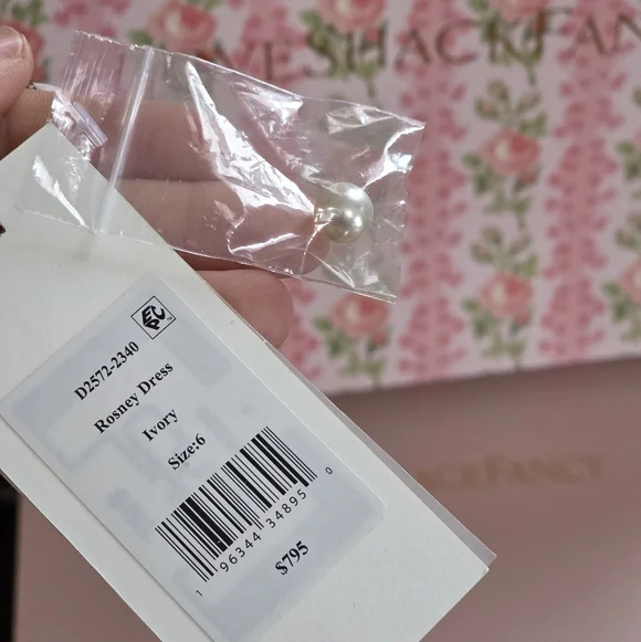 LoveShackFancy Rosney Sheer Ivory Lace Long Sleeve Dress - Picture 7 of 8